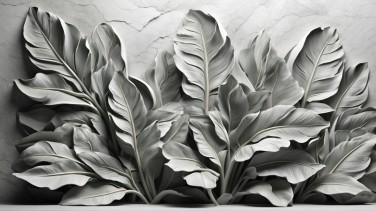 3D Фотообои «Voluminous leaves AG-VL-003»